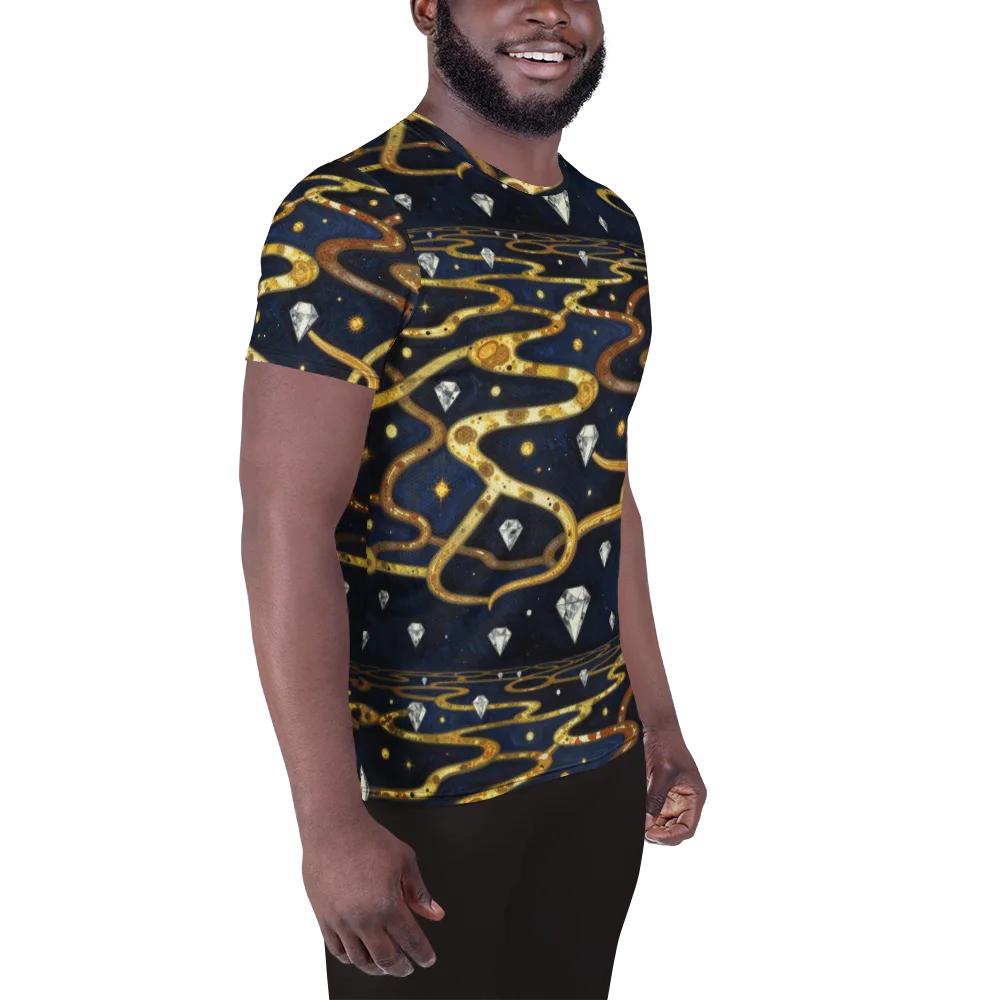 Celestial Goldway on Men's Athletic T-Shirt — Right
