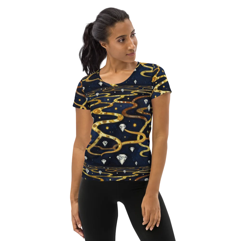 Celestial Goldway on Women's Athletic T-Shirt — Front