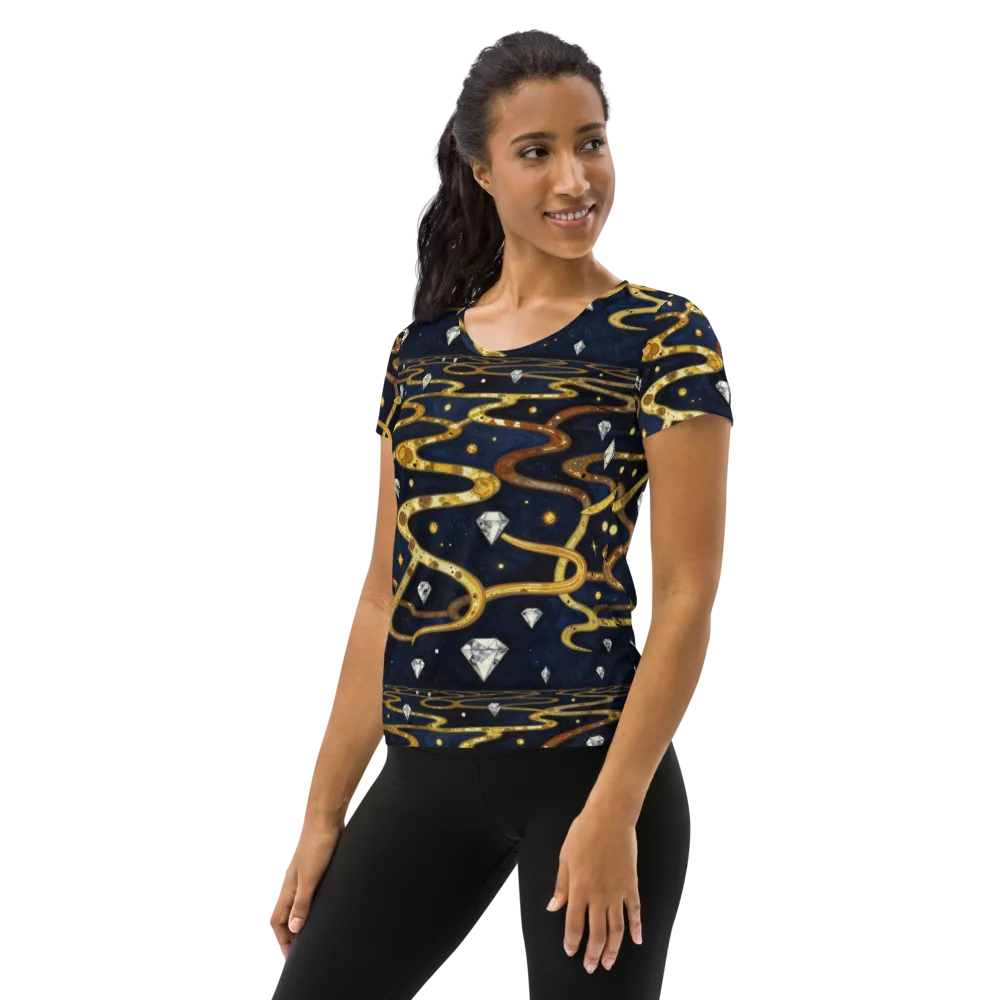 Celestial Goldway on Women's Athletic T-Shirt — Left