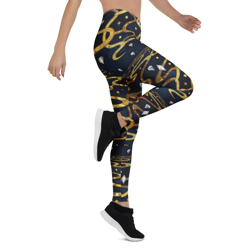 Celestial Goldway on Leggings — Right