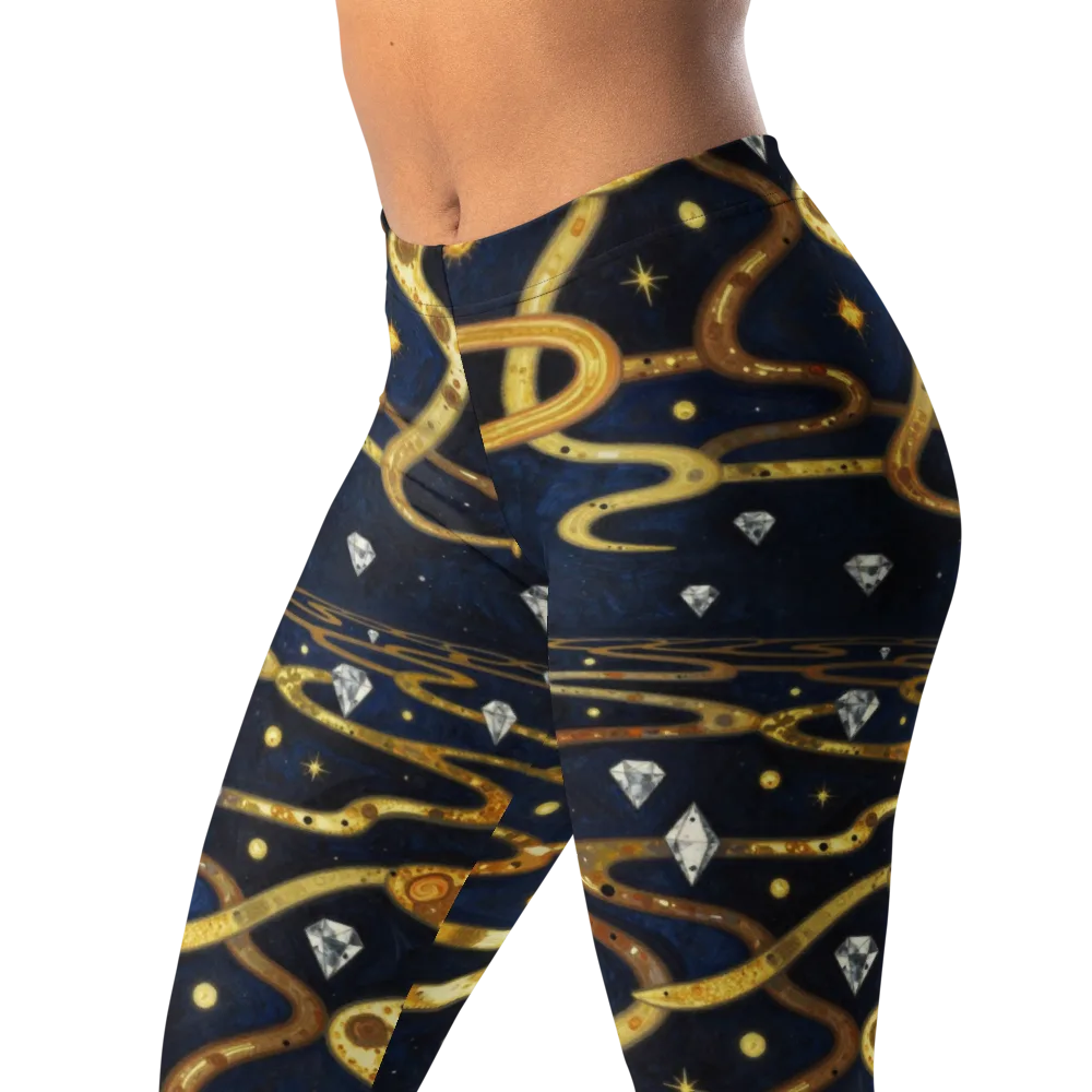 Celestial Goldway on Leggings — Left Front