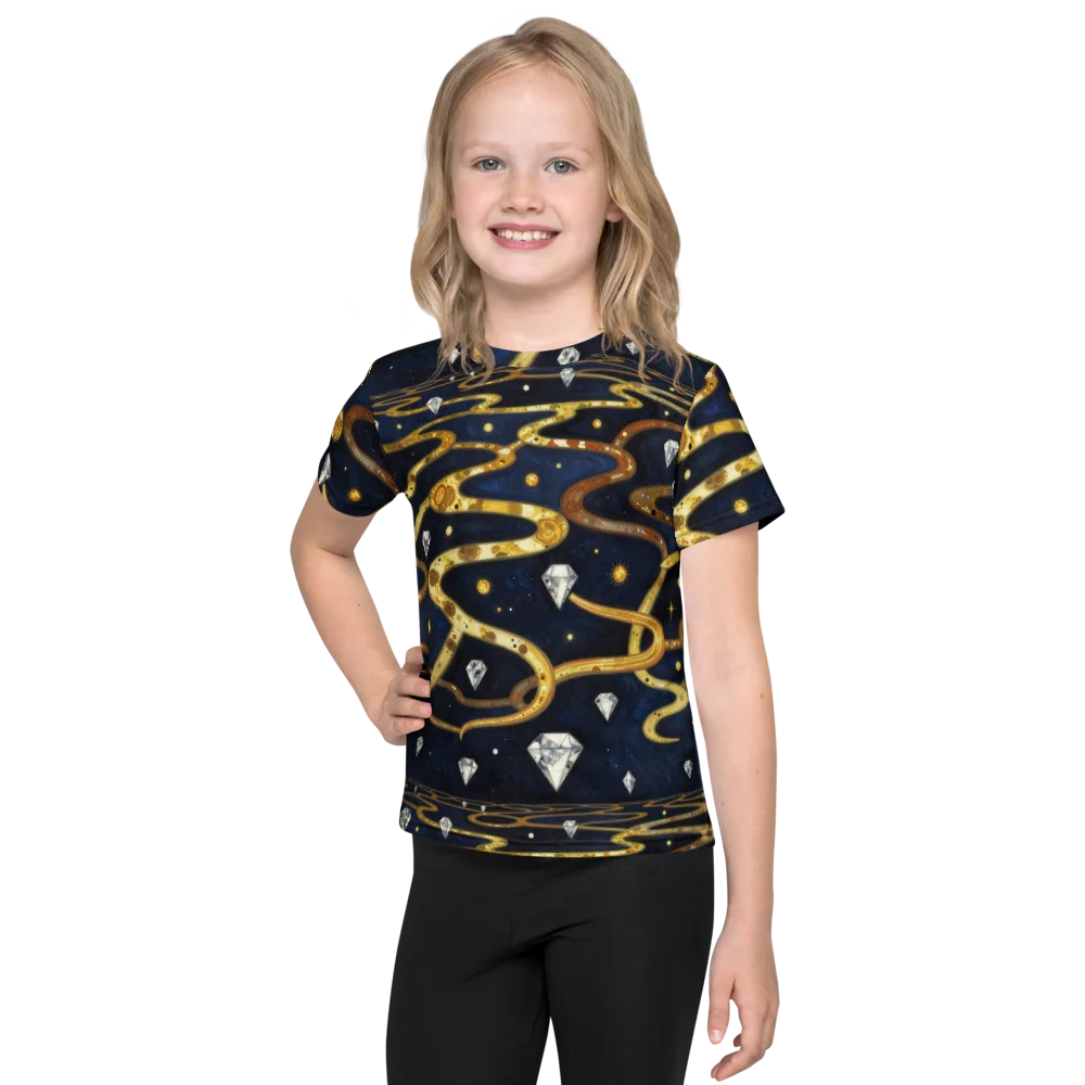 Celestial Goldway on Kids Crew Neck T-Shirt — Front