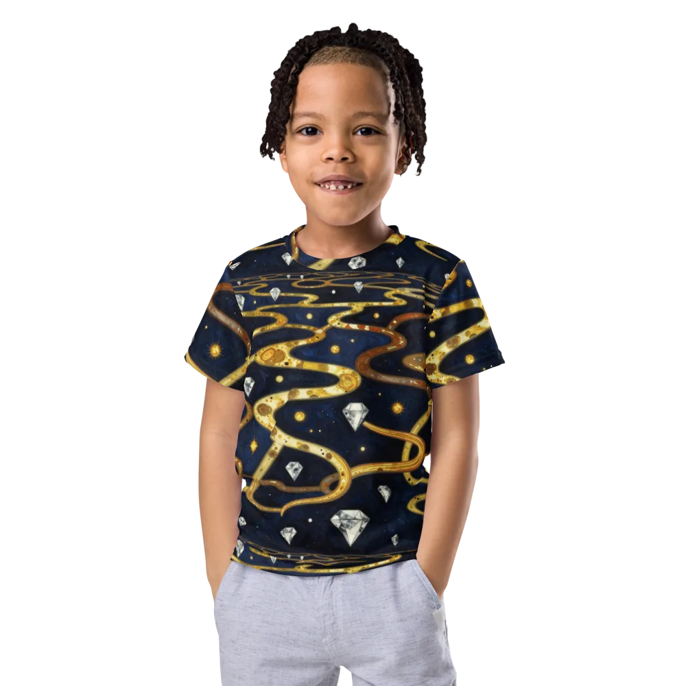 Celestial Goldway on Kids Crew Neck T-Shirt — Front