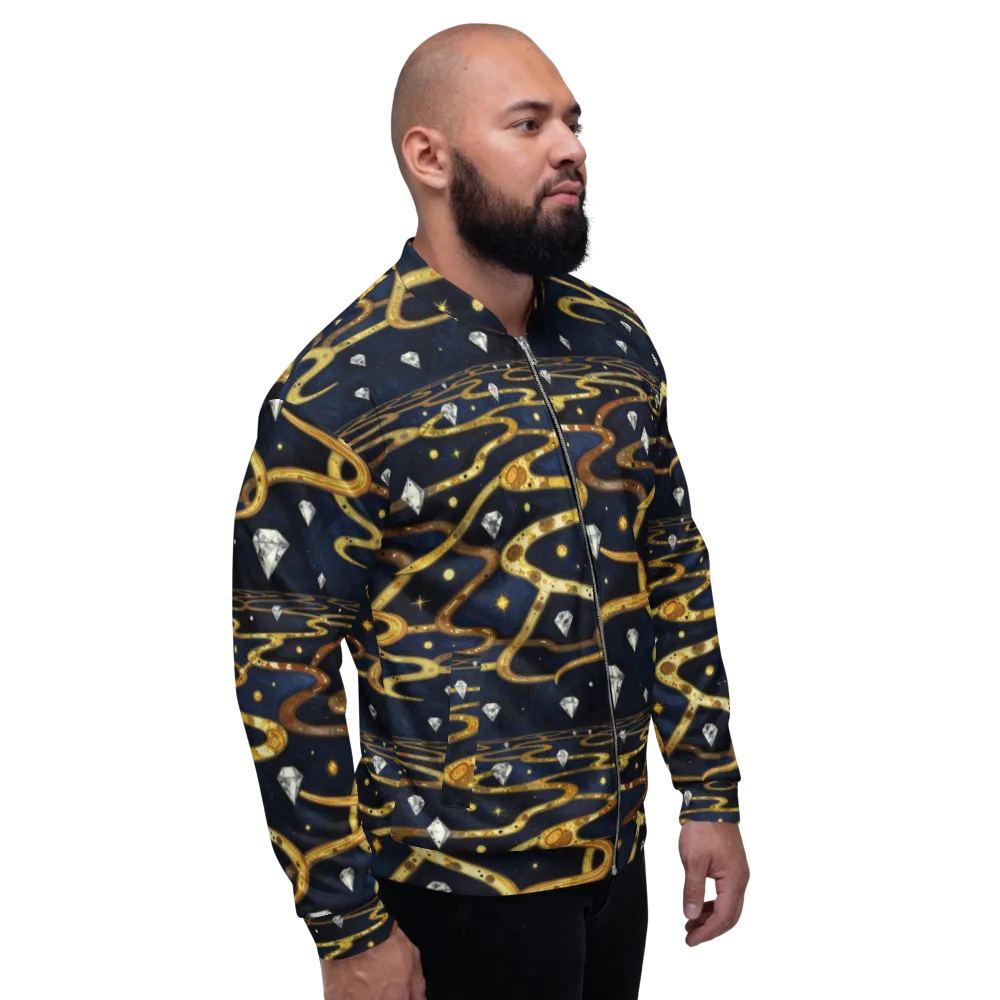 Celestial Goldway on Bomber Jacket — Right