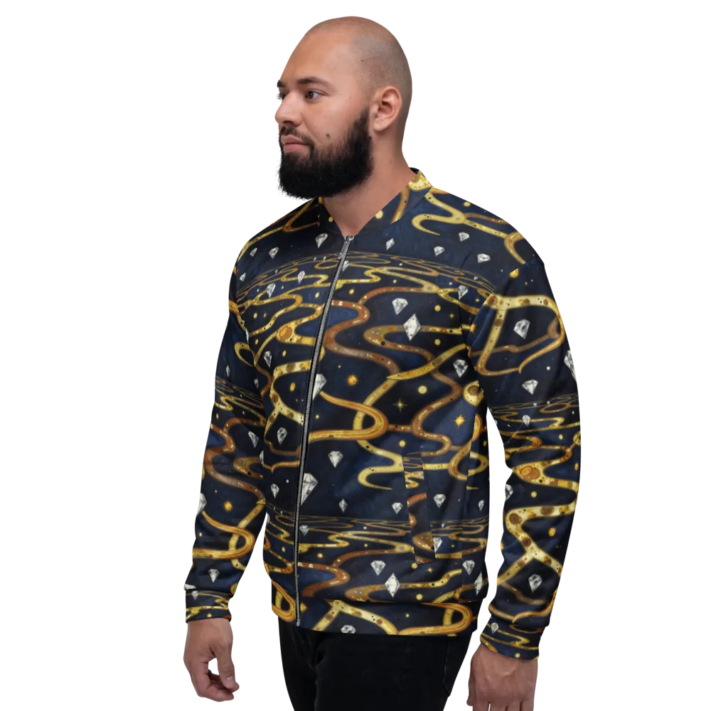 Celestial Goldway on Bomber Jacket — Left