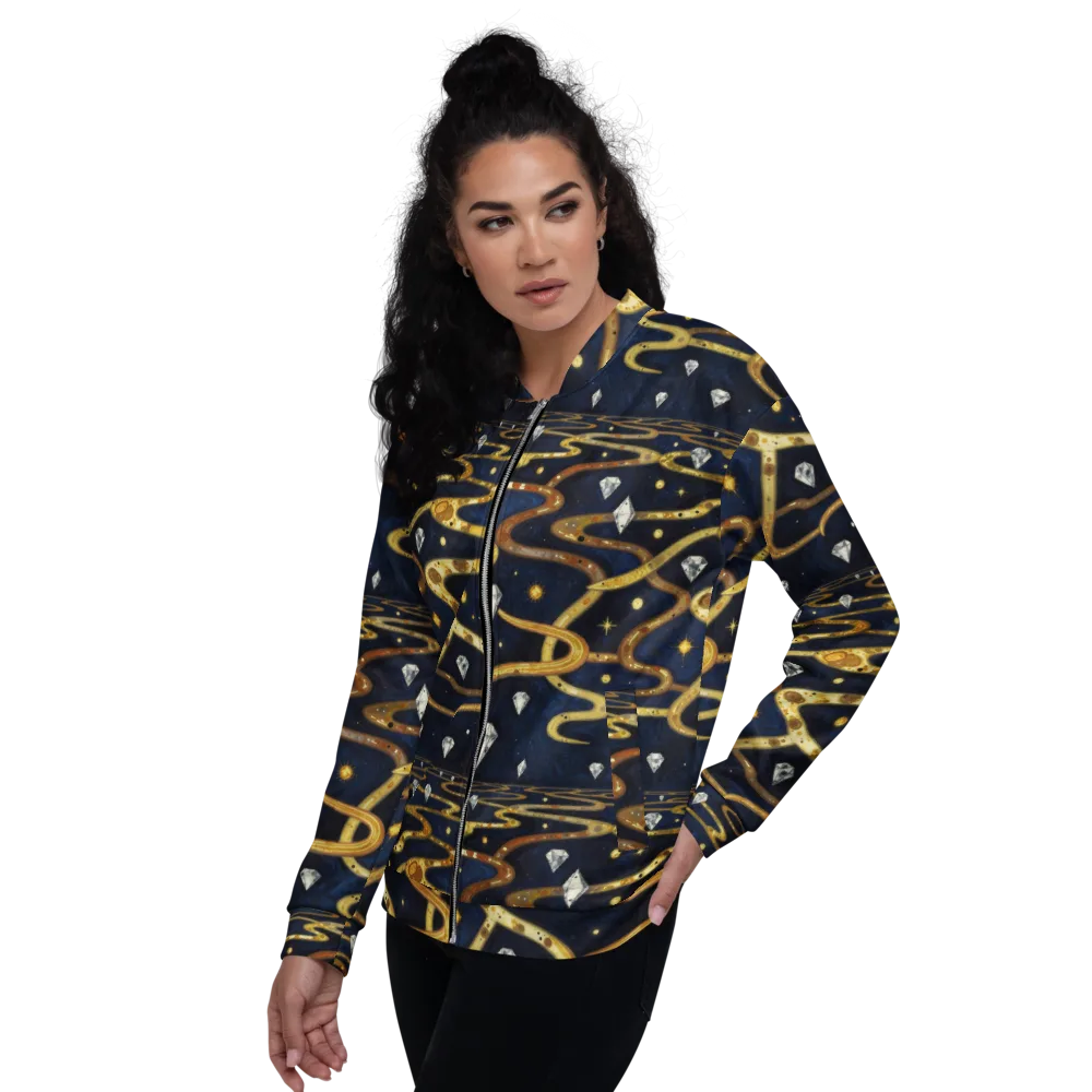 Celestial Goldway on Bomber Jacket — Left