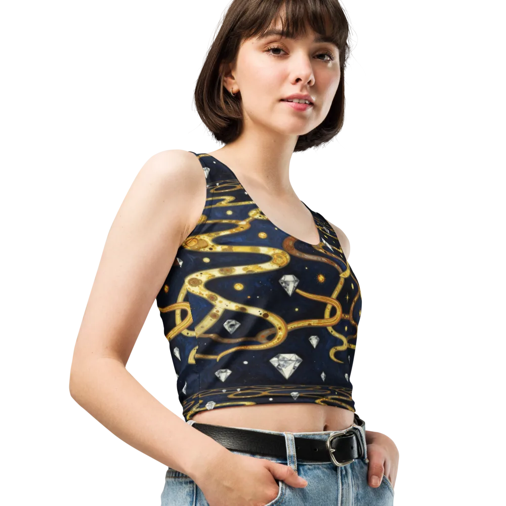 Celestial Goldway on Crop Top — Right Front