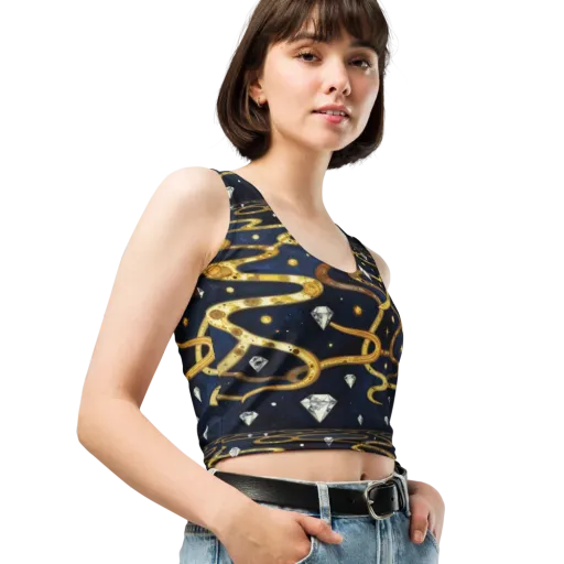 Celestial Goldway on a Crop Top