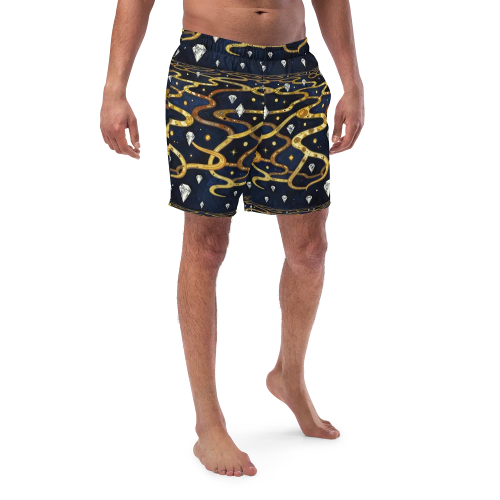 Celestial Goldway on Swim Trunks — Front