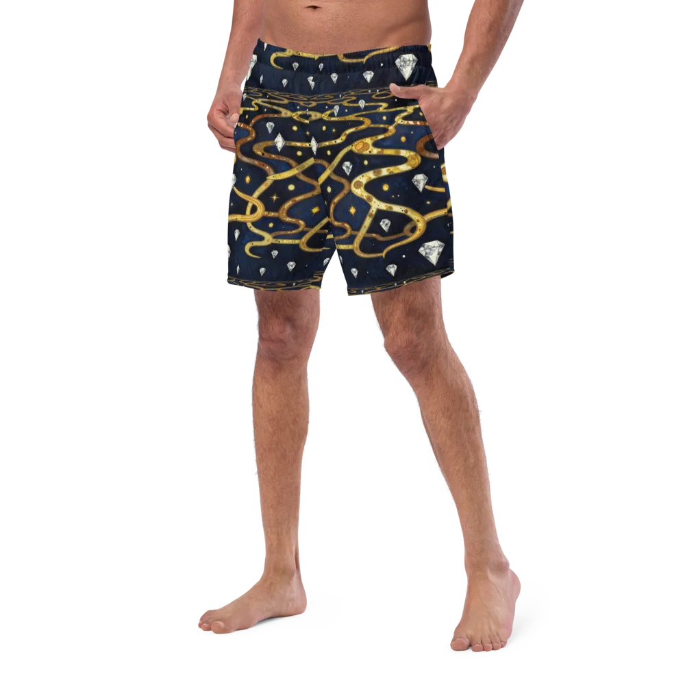 Celestial Goldway on Swim Trunks — Left Front
