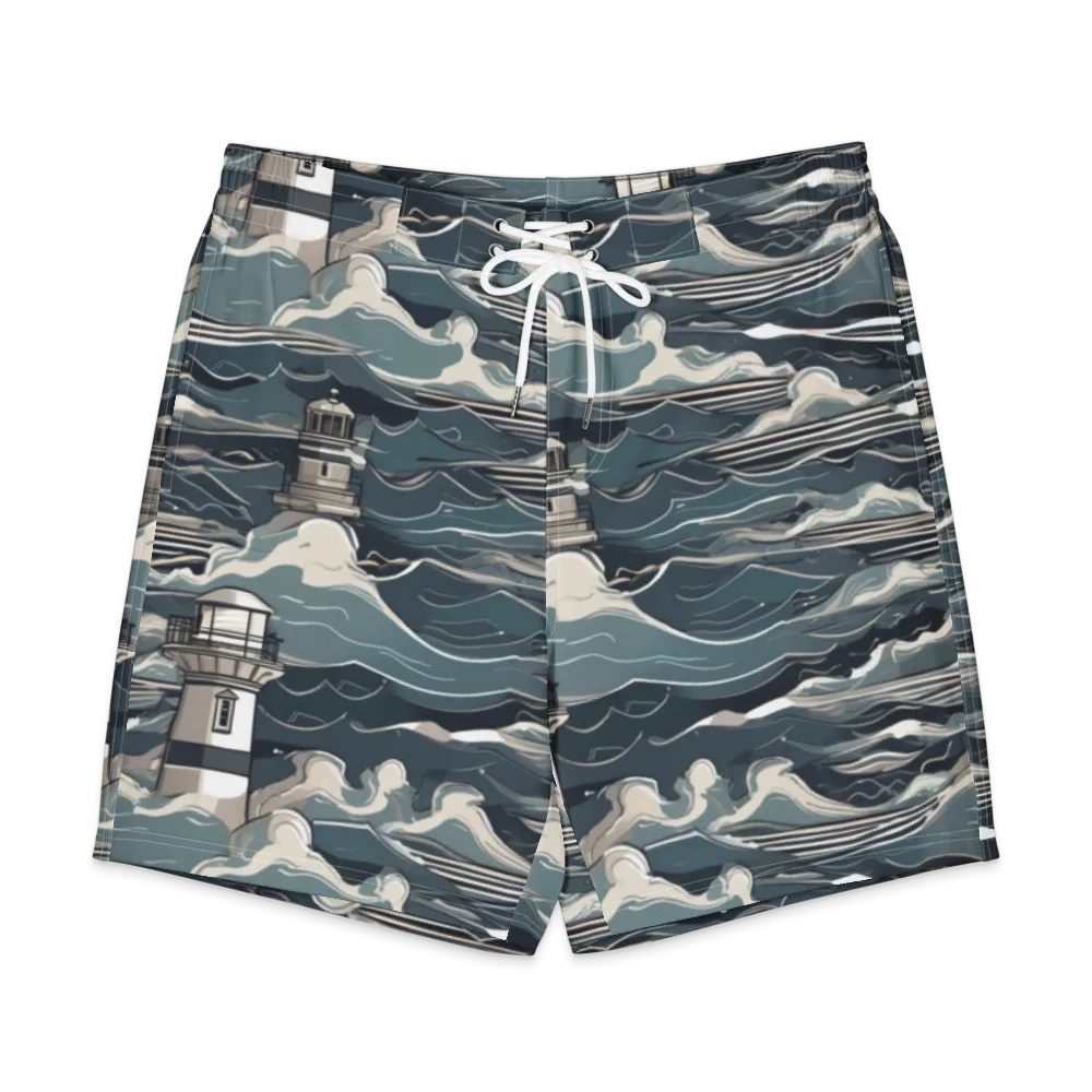Beacon in the Blue on Men's Board Shorts — Front