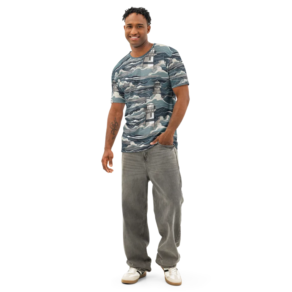 Beacon in the Blue on Men's Cotton Crew Neck T-Shirt — Front