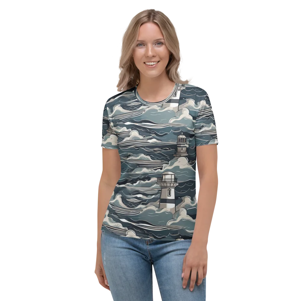 Beacon in the Blue on Women's Crew Neck T-Shirt — Front