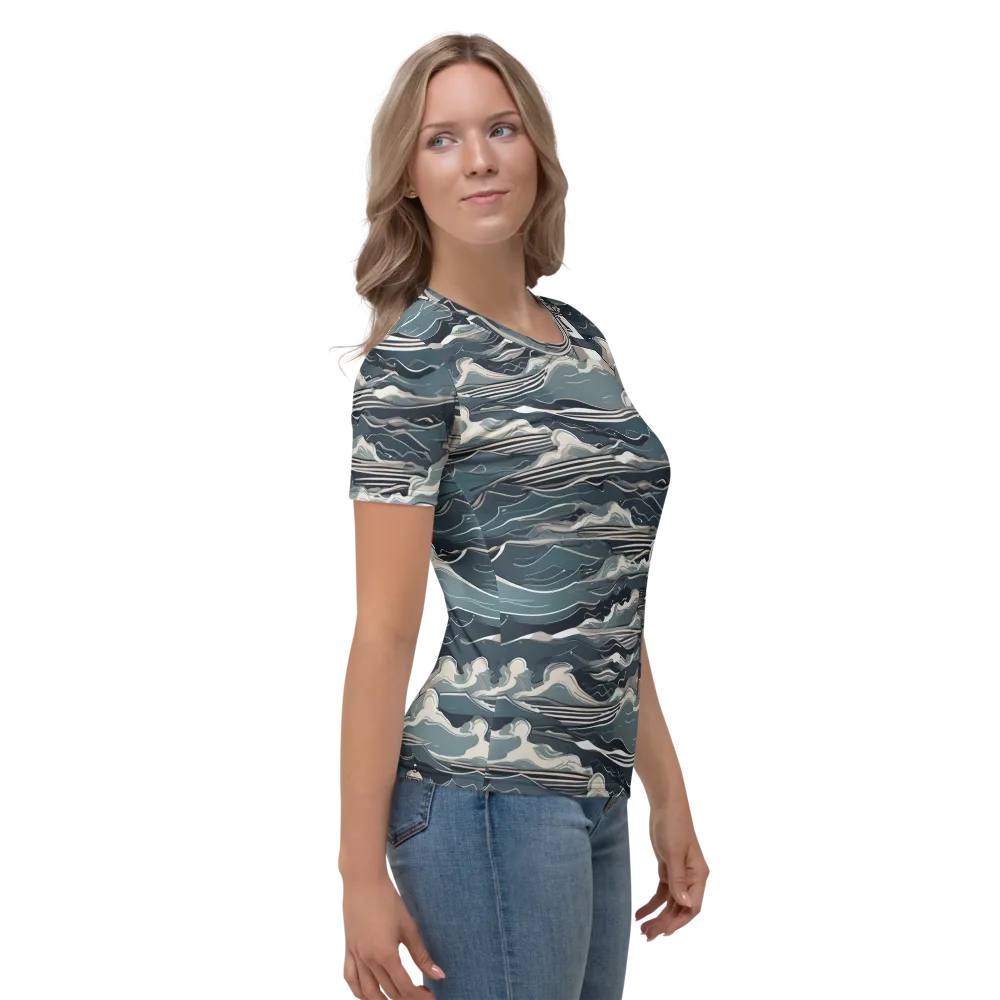 Beacon in the Blue on Women's Crew Neck T-Shirt — Right