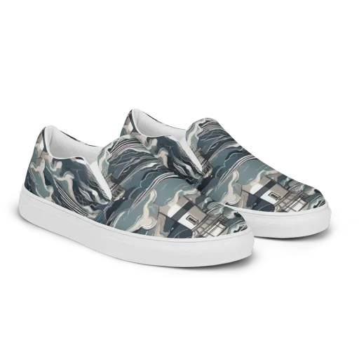 Beacon in the Blue on a Men's Slip-On Canvas Shoes