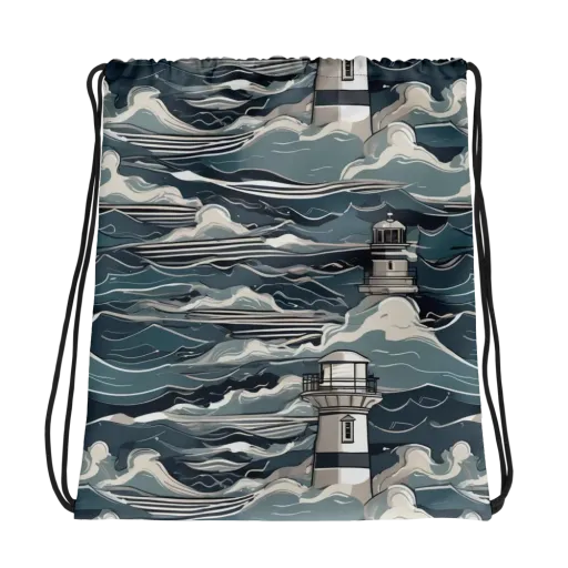 Beacon in the Blue on a Drawstring Bag