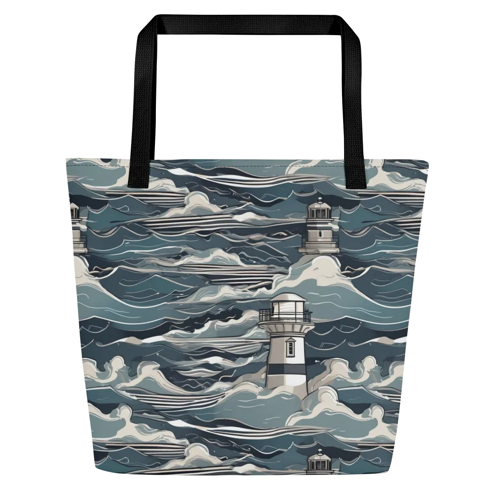 Beacon in the Blue on Large Tote Bag W/ Pocket — Front