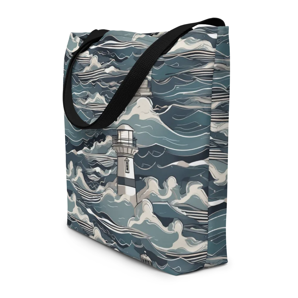 Beacon in the Blue on Large Tote Bag W/ Pocket — Front