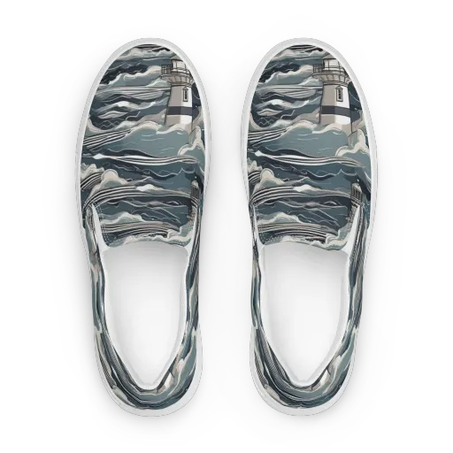 Beacon in the Blue on a Women's Slip-On Canvas Shoes