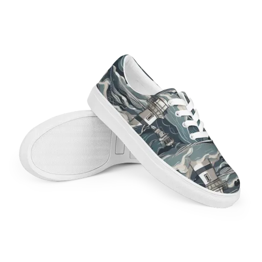 Beacon in the Blue on a Men's Lace-Up Canvas Shoes