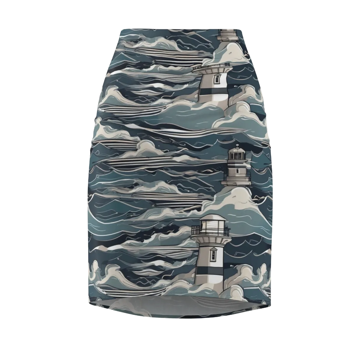 Beacon in the Blue on Pencil Skirt — Front