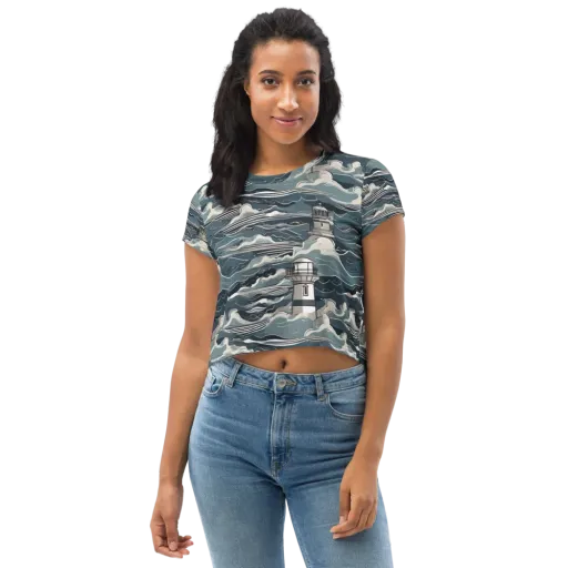 Beacon in the Blue on a Crop Tee