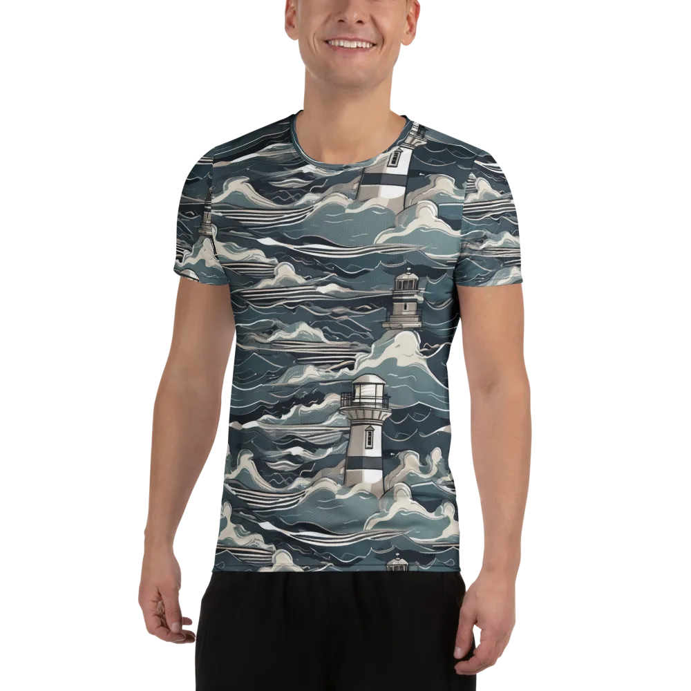Beacon in the Blue on Men's Athletic T-Shirt — Front
