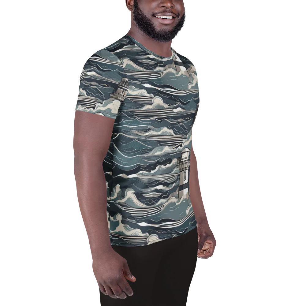 Beacon in the Blue on Men's Athletic T-Shirt — Right