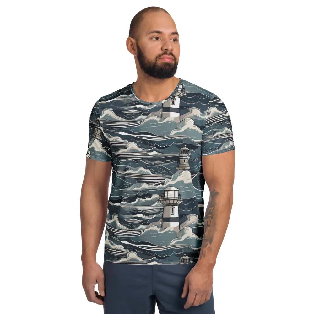 Beacon in the Blue on Men's Athletic T-Shirt — Front