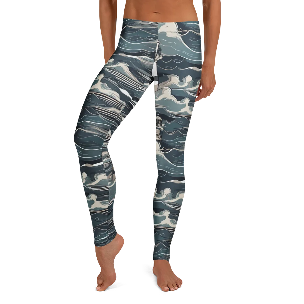 Beacon in the Blue on Leggings — Front