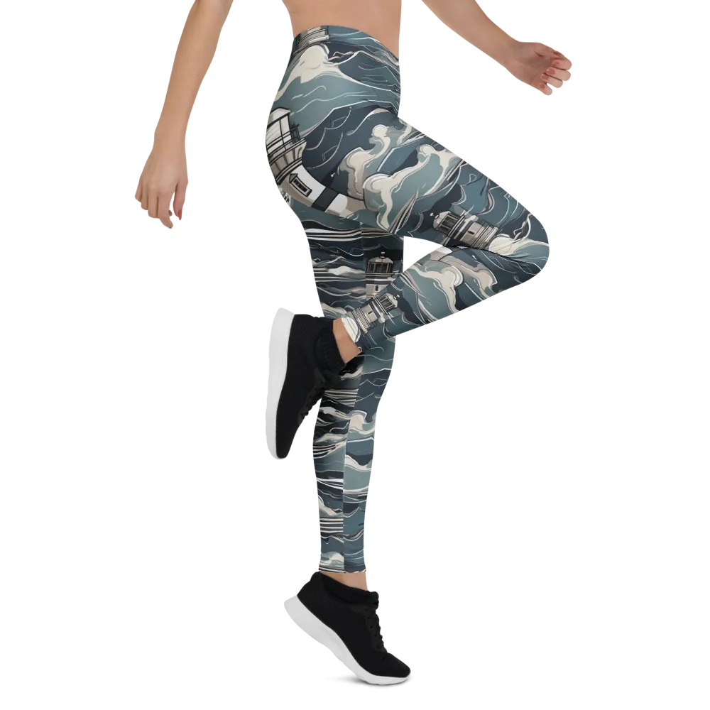 Beacon in the Blue on Leggings — Right
