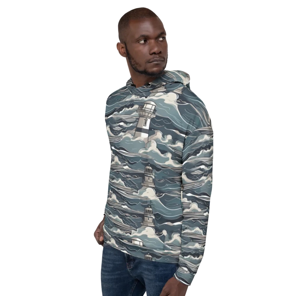 Beacon in the Blue on Hoodie — Left