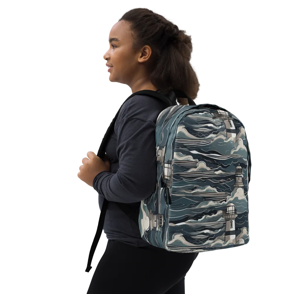 Beacon in the Blue on Minimalist Backpack — Right Front