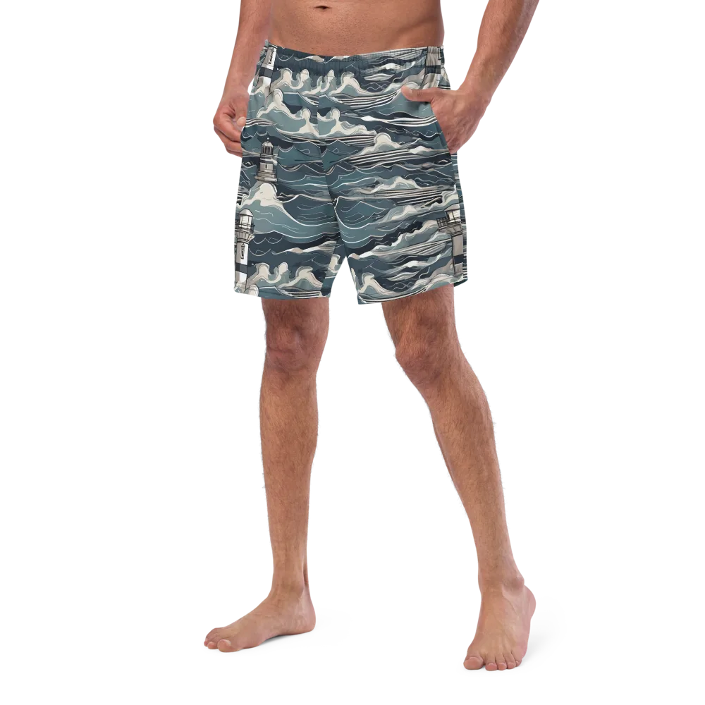 Beacon in the Blue on Swim Trunks — Left Front