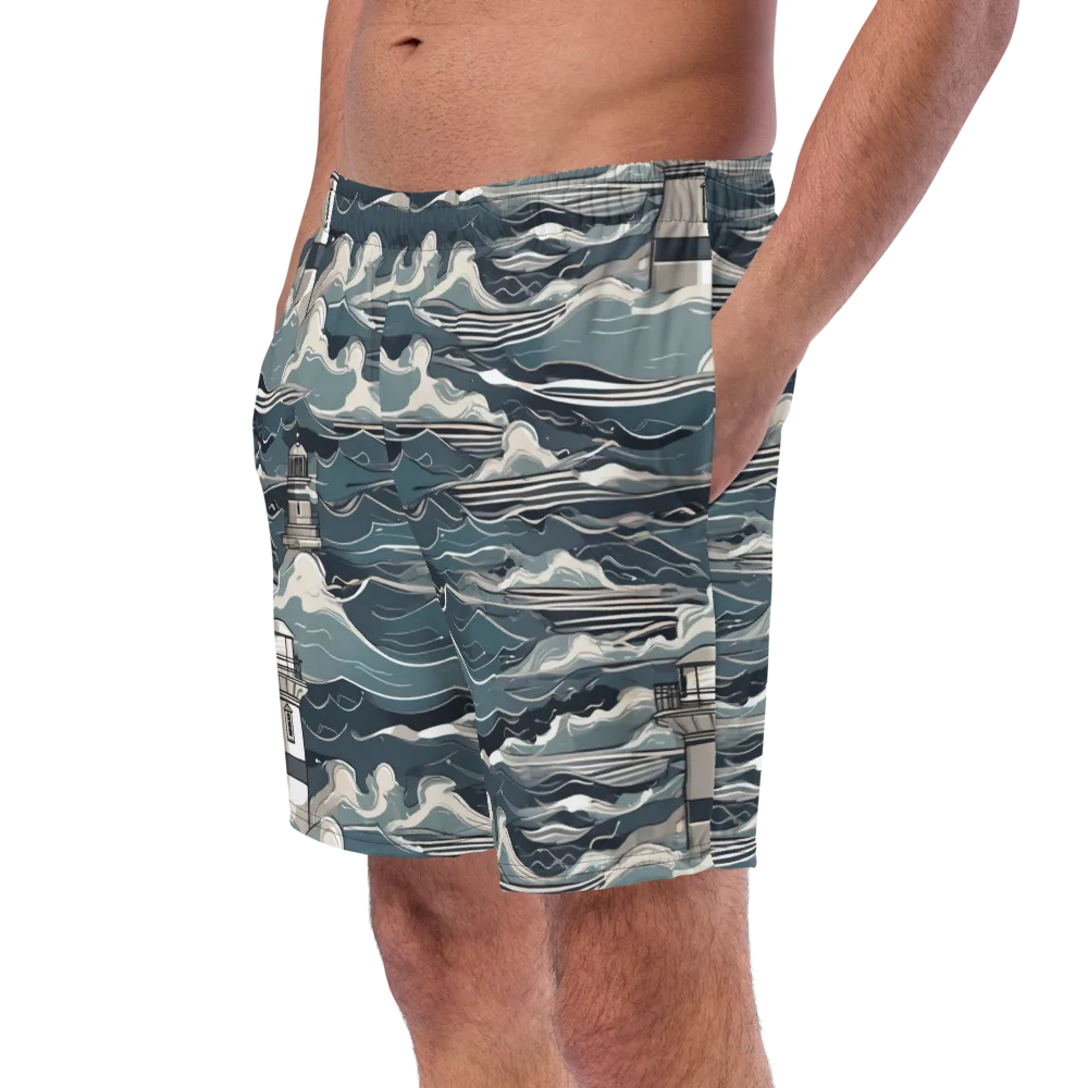 Beacon in the Blue on Swim Trunks — Left Front