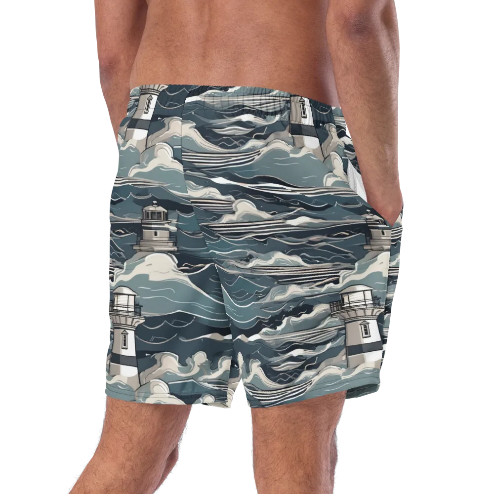 Beacon in the Blue on Swim Trunks — Right Back