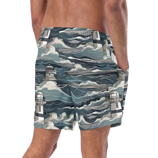 Beacon in the Blue on a Swim Trunks