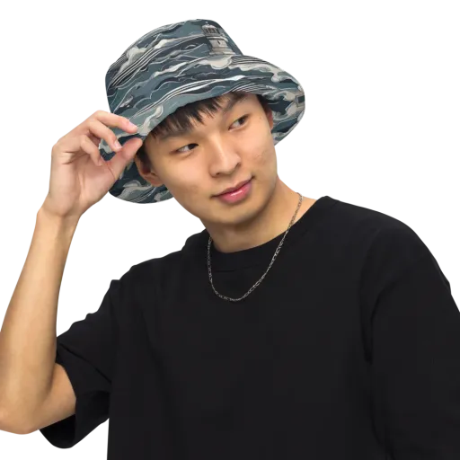 Beacon in the Blue on a Reversible Bucket Hat