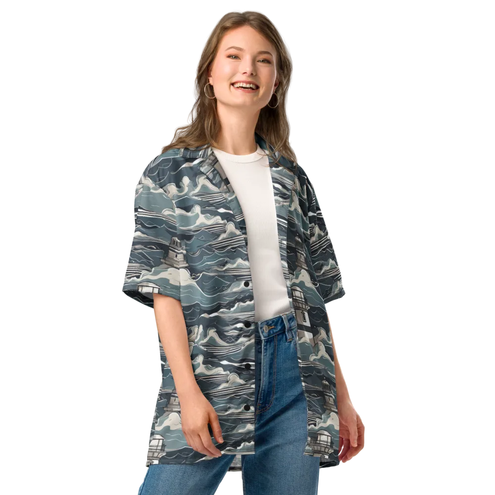 Beacon in the Blue on Button Shirt — Front