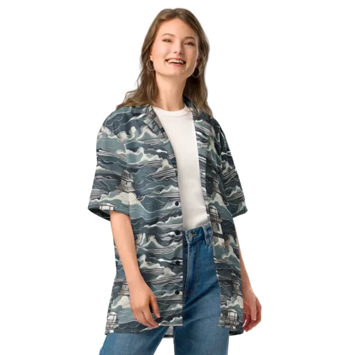 Beacon in the Blue on a Button Shirt