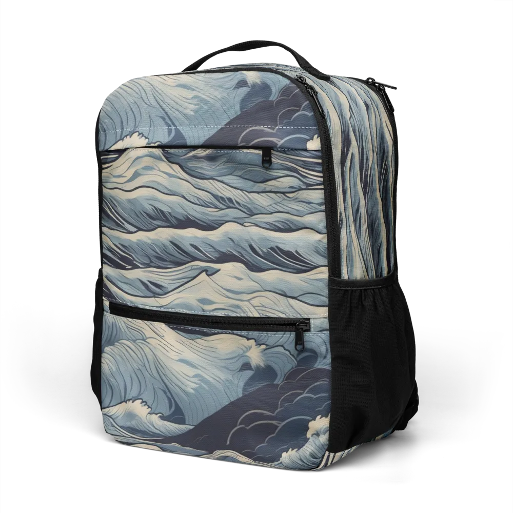 Moonlit Swell on Utility Backpack — Left Front