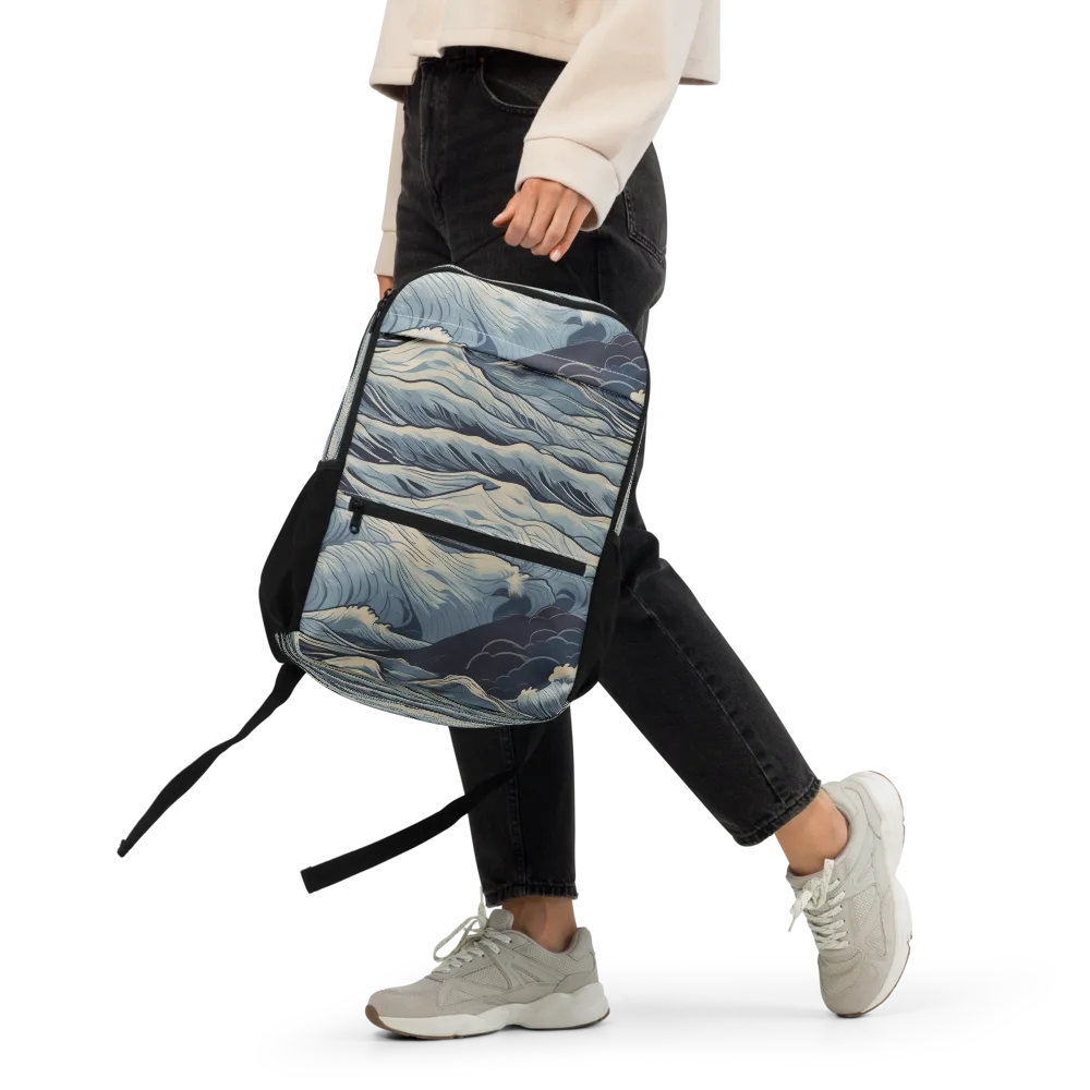 Moonlit Swell on Utility Backpack — Front
