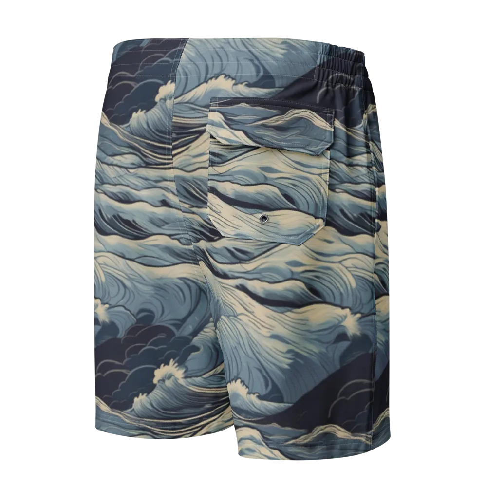 Moonlit Swell on Men's Board Shorts — Back