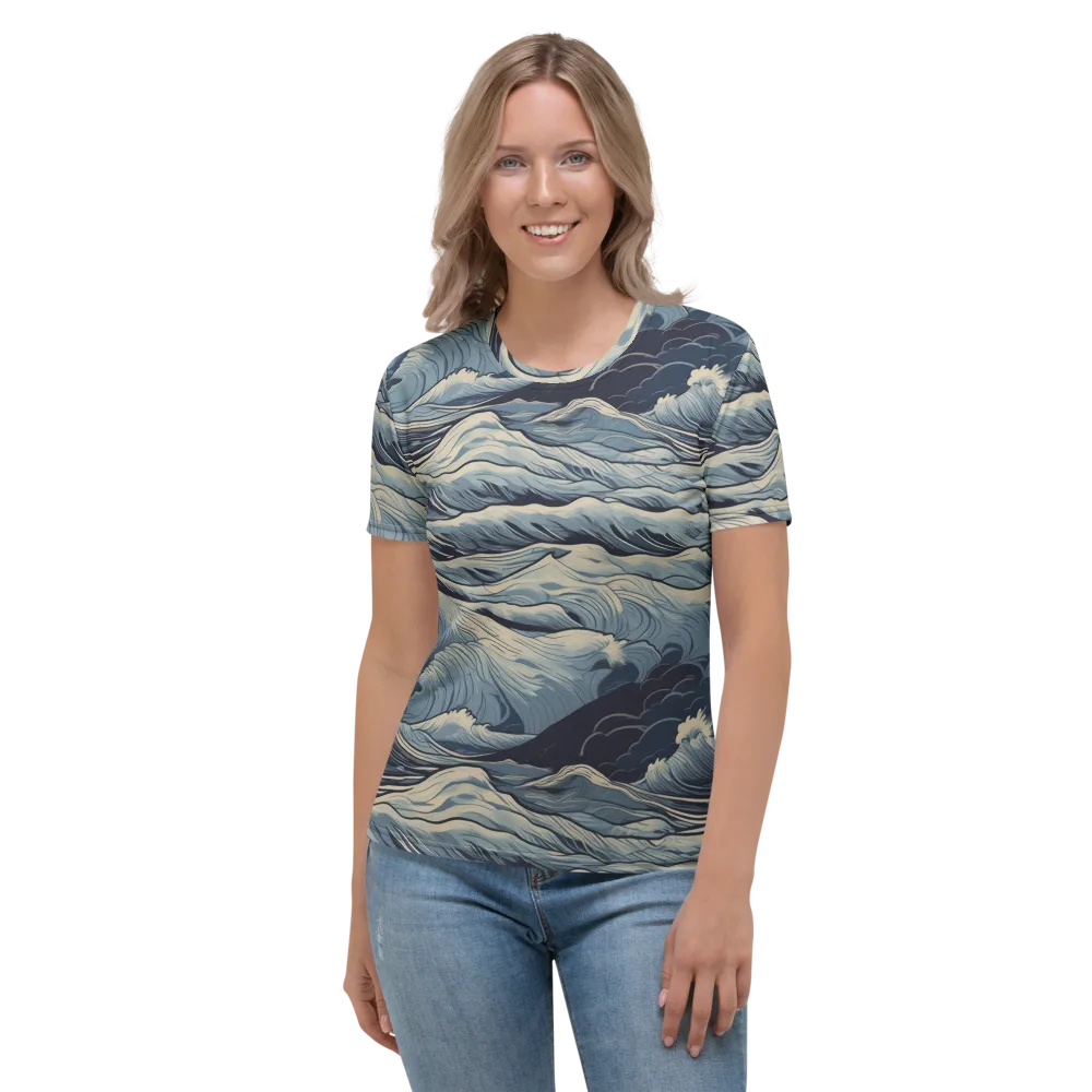 Moonlit Swell on Women's Crew Neck T-Shirt — Front