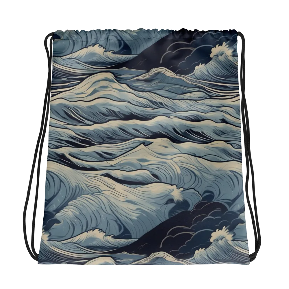 Moonlit Swell on Drawstring Bag — Photo
