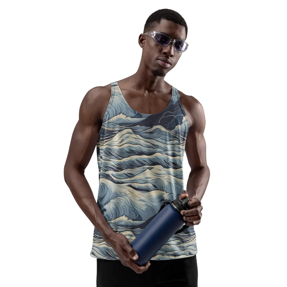 Moonlit Swell on Men's Tank Top — Front