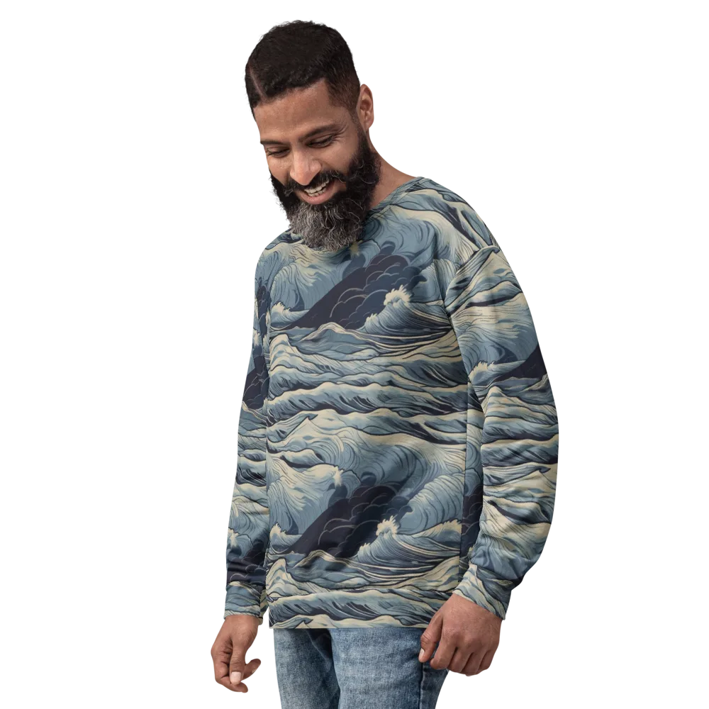 Moonlit Swell on Sweatshirt — Left Front