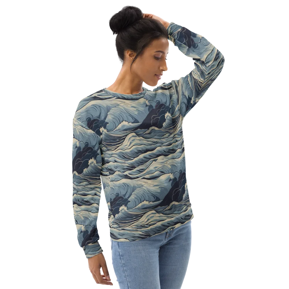 Moonlit Swell on Sweatshirt — Right Front
