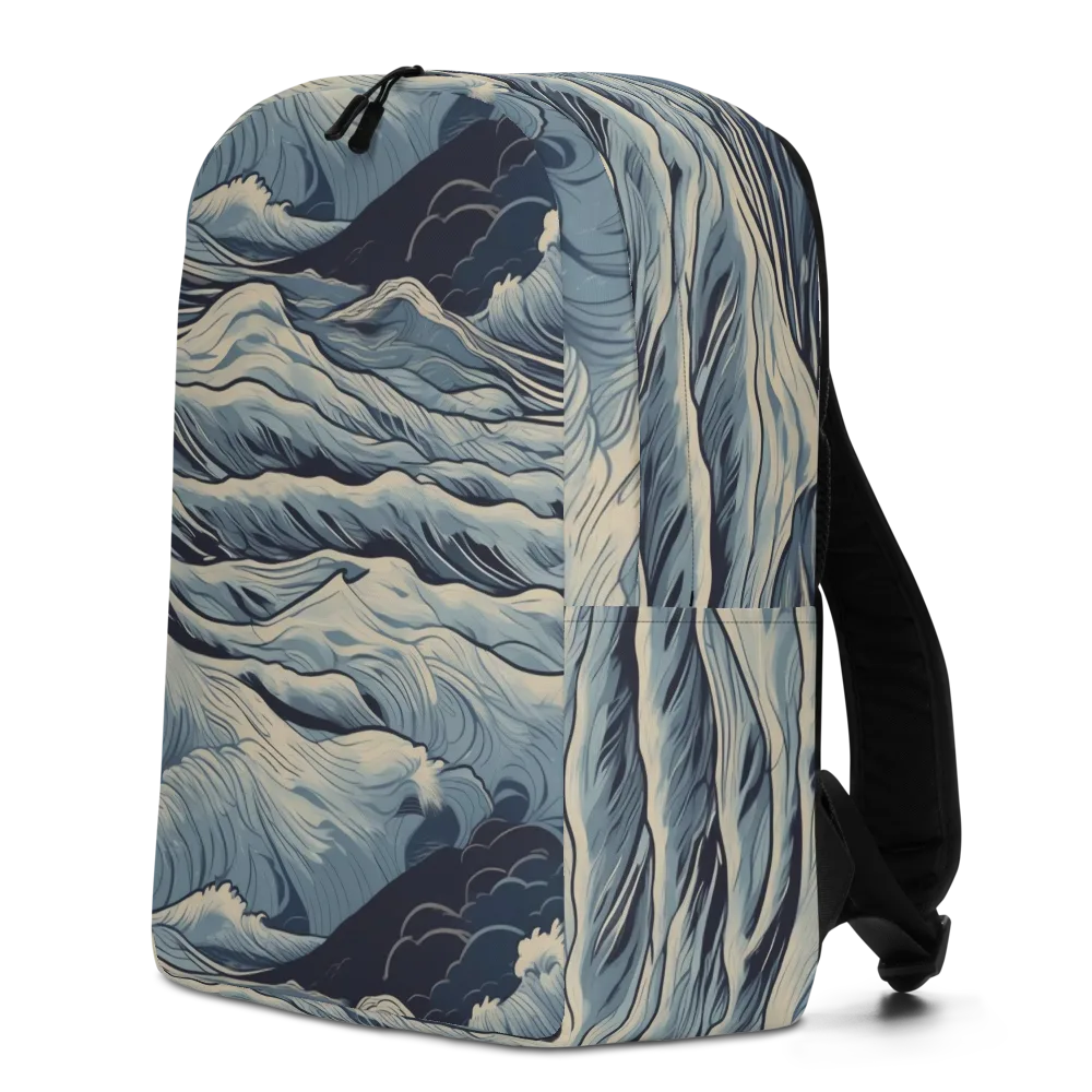 Moonlit Swell on Minimalist Backpack — Left