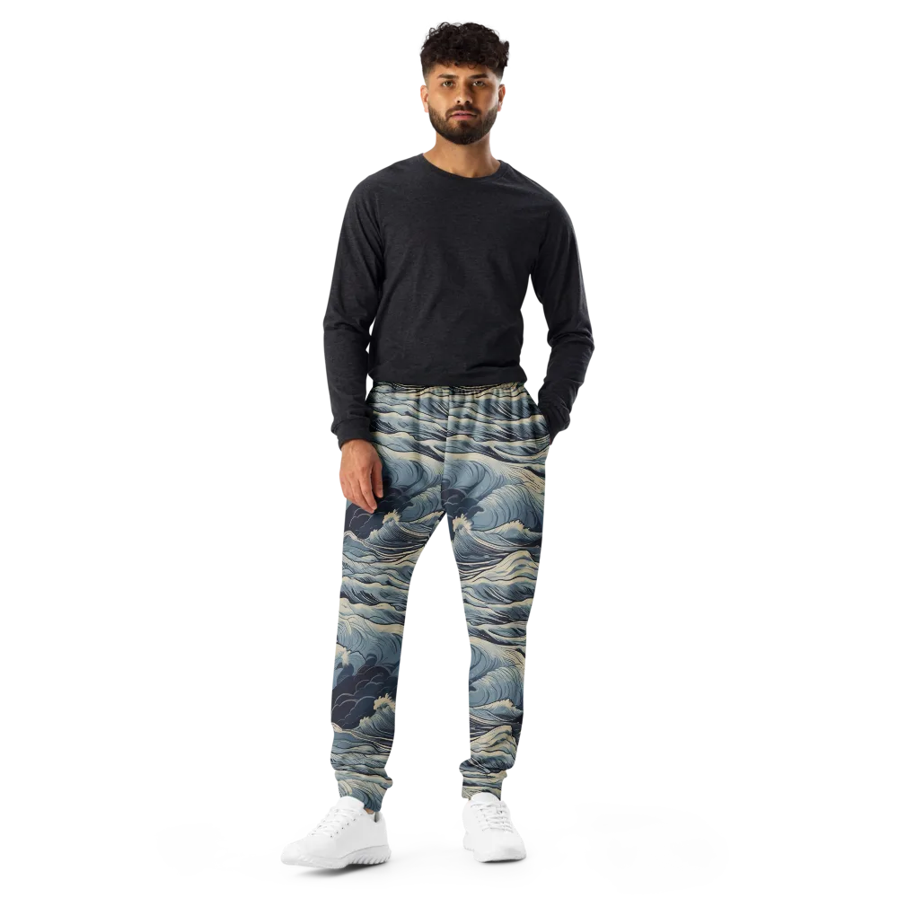 Moonlit Swell on Men's Joggers — Front